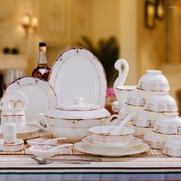 Dinnerware Sets Jingdezhen 60 Pieces Baroque Ceramic Dishes In Phnom Penh European Bone China Tableware Set