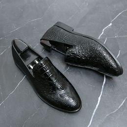 Loafers Mens Casual Shoes Luxury Brand Designer Men's Driving Shoes Crocodile Pattern Business Dress Shoes Slip-On Moccasins