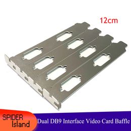 RS232 12CM Proflie Bracket Baffle Dual DB9 2-Port 9PIN 9-Pin Bracket for computer PCI slot baffle