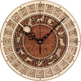 Wall Clocks Antique Style Astronomical 3D Clock For Home Quartz Vintage Constellation Silent Movement Watch Room