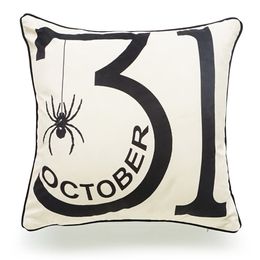 Quality Halloween Pillowcase Pumpkin Trick with English Letters Treat Or Trick Sofa Cushion Cover without Pillow Core