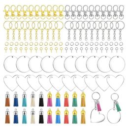Keychains 280 Pieces Acrylic Key Chain Tassels Set Including 20 Blanks 40 Keychain Hooks Rings