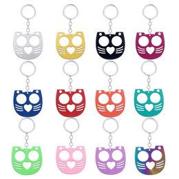 Party Gifts Multi Function Cat Keychains Creative Window Key Chain Fashion Handbag Keychain Safety Keyring H23-26