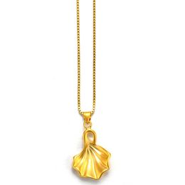 Colar para mulheres jóias ginkgo deixa encantos para jóias feminino fazendo colares de luxo de moda de moda de moda de ouro banhados YW0003206