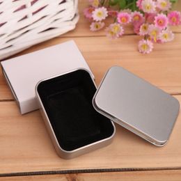 Silver Metal Tin Box Gift Wrap For Oil Lighter Party Gift Case Wholesale RRA