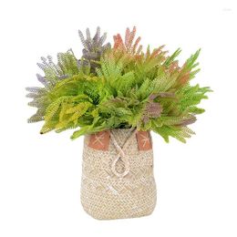 Decorative Flowers Artificial Fern Persian Leaf Green Plants Wedding Flower Arrangement Wall Hanging Decoration Home Balcony Garden Plant