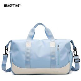 Outdoor Bags NANCY TINO Waterproof Sports Fitness Bag Adjustable Gym Yoga Big Travel Duffle Handbag For Women Weekend Travelling