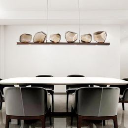 Chandeliers Led Hanging Lamp Loft Living Room Modern Minimalist Dinning Long Chandelier Light Design Nordic Home Kitchen