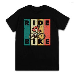 Camisetas masculinas passeios retrô como camiseta de bicicleta de montanha ciclismo de manga curta de mata de streetwear lazer de camiseta preta