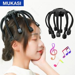 Head Massager Electric Octopus Scalp Massage Instrument With Bluetooth Music Vibration For Relax Stress Relief Improve Sleep 230314