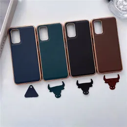 Plain Color Vogue Phone Case for iPhone 14 13 Pro Max Samsung Galaxy Z Fold3 Fold4 5G Flip3 Flip4 S23 S22 Sony Xperia 10 1 5 Google Pixel 7 6 Genuine Leather Plating Cover