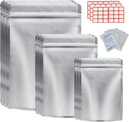 Storage Bags Pack Mylar For Food With Oxygen Absorbers Resealable Grains LegumesStorage