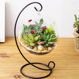 Candle Holders Transparent Hanging Glass Vase Flower Air Plant Terrarium Tealight Holder Planters Pots For Wedding Home Decor 10pcs/lot