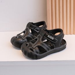 First Walkers Baby Soft Bottom Sandals Non-slip Anti-kick Baotou Toddler Shoes Amoi Children's Beach Shoes Children's Breathable 230314