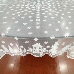 Table Cloth Tablecloth Desktop Decoration Lace Embroidery Christmas Party