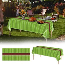 Table Cloth Outdoor Rectangle Tablecloth Football Party Birthday Thanksgiving Flannel Back Pumpkin