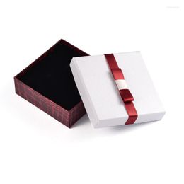 Jewelry Pouches Cuboid Set Boxes White Cardboard Gift Gifts Display 16x13x3cm; 9x9x3cm