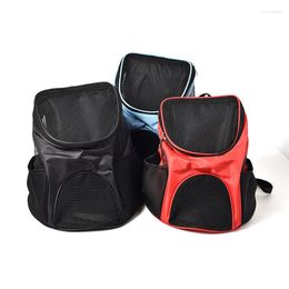 Dog Car Seat Covers Outdoor Pet Carrying Bag Cat Backpacks Foldable Front Zipper Breathable Mesh Double Shoulder Travel Bags For Small Dogs