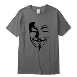 Men's T Shirts Brand Clothing Cotton T-shirt V Word Vendetta Printing Men'sT-shirt Casual Tops Streetwear Funny Hip Hop Shirt