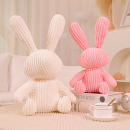 Easter creative striped rabbit pearl necklace rabbit doll plush toy doll girl gift wedding gift