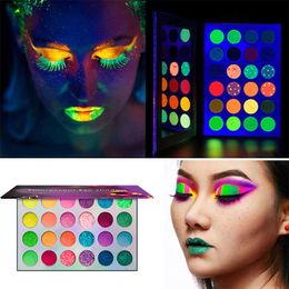 Makeup Tools 24 Color escent Eye Shadow Stage Make up Colorful Multicolored Plate Pearl Light Matte Flashing Disc 230314