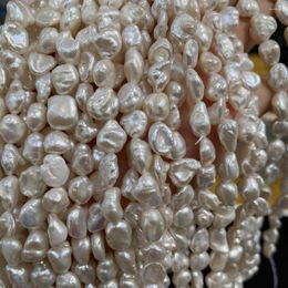 Beads 6-10MM Natural Freshwater Cultured Button Pearl Loose Beaded Real Pearls For DIY Charm Bracelet Necklace Jewellery Making 36cm