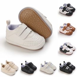 First Walkers Infant Baby Boys Girls PU Leather Breathable Sneakers Shoes Anti-Slip Soft Rubber Soled Spring Autumn Toddler Baby First Walkers 230314