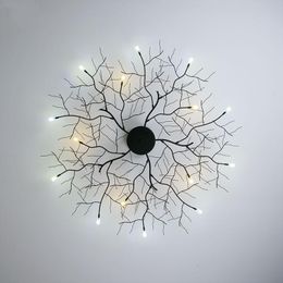 Ceiling Lights Modern LED Lamp Chandelier Lighting Nordic Wrought Iron Branches Loft Living Room Decoration Fixtures