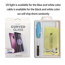 UV Tempered Glass For Iphone XS MAX XR X Samsung Galaxy S10e S10 Note 9 8 S8 S9 Plus Full Liquid Glue LL