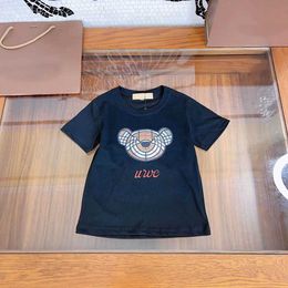 23ss kids designer brand Short sleeve t-shirt boys girls same style Pure cotton Round neck classic small bear logo printing new summer products kidss clothing