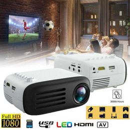 Projectors YG200 LED Protable Projector Focus Lens 1080P 3D Visual Screen For Home Theatre Intelligent Dual Proiector Mini Projector R230306