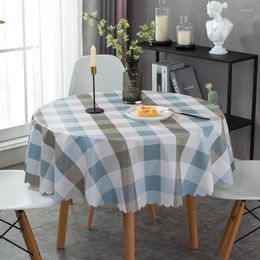 Table Cloth Tablecloth Round Cover Nordic Printing Home Decoration White Green Dust Kitchen