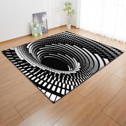 Carpets Drop Ship Black White Entrance Doormat Long Floor Mats For Living Room Kitchen Bathroom Rugs Tapetes 150 100cm