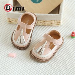 First Walkers DIMI Autumn Baby Girls Shoes Microfiber Leather Princess Shoes Fashion Soft Comfortable Fringe Girl Toddler Shoes 230314