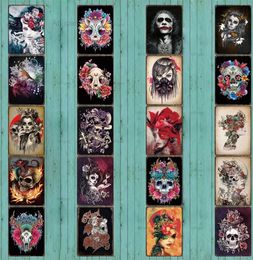 Tattoos Girl Metal Tin Sign Poster Tattoo shop Sticker Plates For Wall Home Craft Cafe Music Bar Garage Decoration Vintage Poster Personalized Art Decor 30X20CM w01