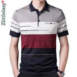 Men's T-Shirts Brand Short Sleeve Polo Tee Shirt Men Casual Summer Striped Men's Clothing Polos Shirts Mens Fashion Slim Fit Poloshirt 722 230313