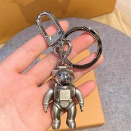 2021 Astronaut Space Robot Letter Fashion Silver Metal Keychain Car Advertising Waist Key Chain Chain Pendant Accessories221k