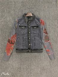 Women's Jackets Foreign Trade Original Order Spain Style Ladies Heavy Craft Embroidery Variety Of Denim