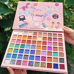 Makeup Tools 70Color Cartoon Eyeshadow Plate Multi Colour Pearlescent Matte Glitter Sequins COS Stage 230314