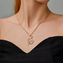 Choker Thailand Fashion Copper Dragon Pendant Necklace For Woman And Man Gold With Stainless Steel Chain Jewellery Gift 2023 Chokers