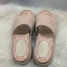 2023 sandal slipper Internet celebrity burst solid Colour flat heels leisure thickened outside wear stepping on poop feeling increased 6 cm cake slippers 35-45