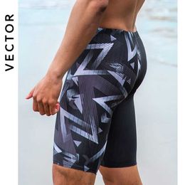 Men's swimwear Men's Swimwear Sexy Skin Lycra Jammer Fibre High Level Male Swimming Quick-Dry Swimwear Trunk Training Race Swimsuit L230314