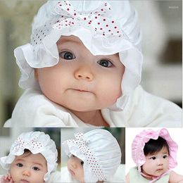 Hats 2023 Baby Hat Born Girls Boys Cute Summer Sun Polka Dots Beanie Cap 2-12 Months Children's Caps