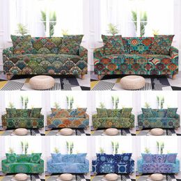 Chair Covers Sofa For Living Room Elastic Mandala Corner Couch Cover 1/2/3/4 Seater L Shaped Chaise Longue Slipcovers Protector