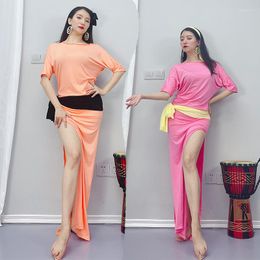 Stage Wear Belly Dance Training Clothes Modal Gown Loose Beginner Sweat Absorption Fat And Thin Oriental