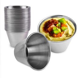 Kitchen Tools Stainless Steel Sauce Cups Potato Chips Tomato Paste Cup Restaurant Salad Sauce Dipping Bowls