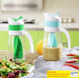 New Salad Juice Manual Bottle Fruit Salad Rotating Dressing Mixer Up Stiring Cup Drink Juice Storage Bottle For Hiking Picnic 2 Colors