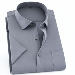 Men's Casual Shirts Summer Men's Short Sleeve Shirts Design Standard-fit Comfortable Business Formal Blouse Male White Dress Shirt 8XL 7XL 6XL 5XL 230314