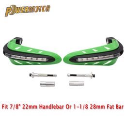 All Terrain Wheels Parts Universal Motorcycle LED Hand Guards Handlebar Protector For Dual Road Dirt Bike Scooter Handguards ATV