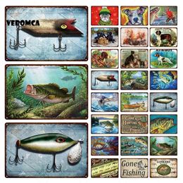 Hunting Fishing Tin Sign Vintage Metal Sign Retro Plates Plaque Sign Metal Wall Decor Wall Poster for Garden Rome Home Decor 30X20cm W03